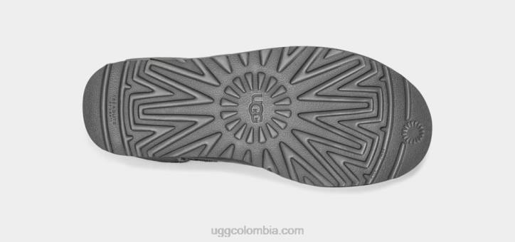 bota mini bailey bow ii gris mujer UGG 4VBT361