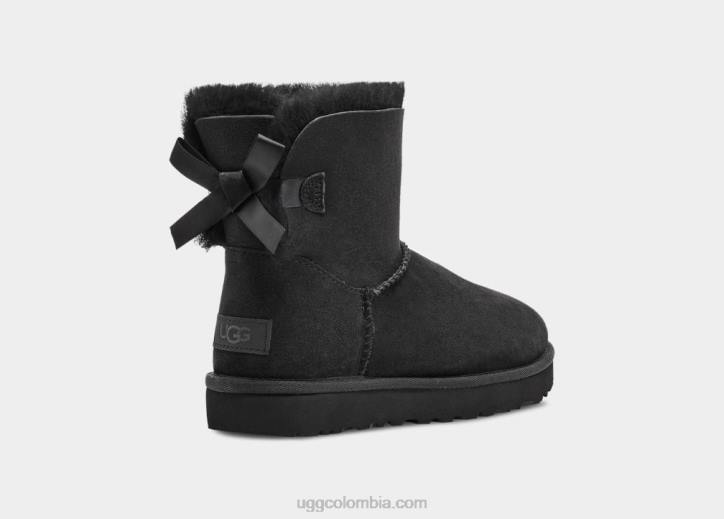bota mini bailey bow ii negro mujer UGG 4VBT360