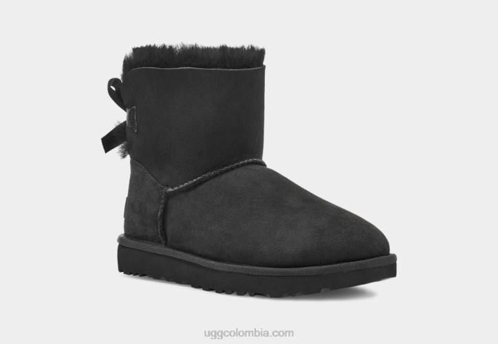 bota mini bailey bow ii negro mujer UGG 4VBT360