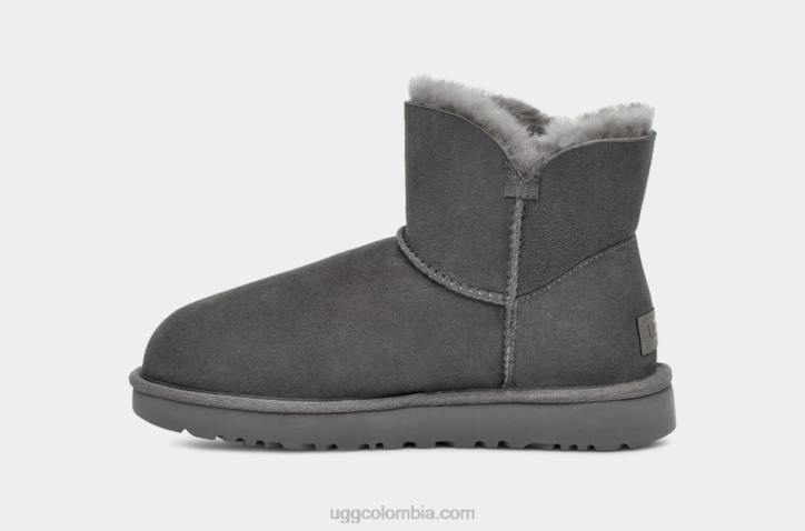 bota mini bailey button ii gris mujer UGG 4VBT362