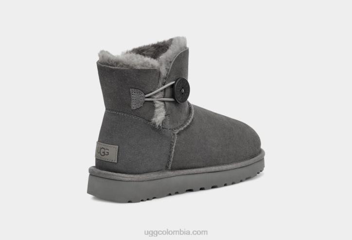bota mini bailey button ii gris mujer UGG 4VBT362