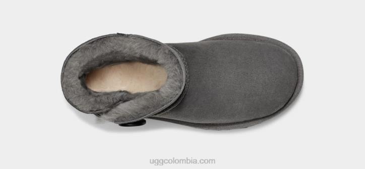 bota mini bailey button ii gris mujer UGG 4VBT362