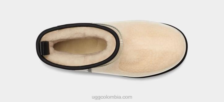 clásico claro mini natural/negro mujer UGG 4VBT2218