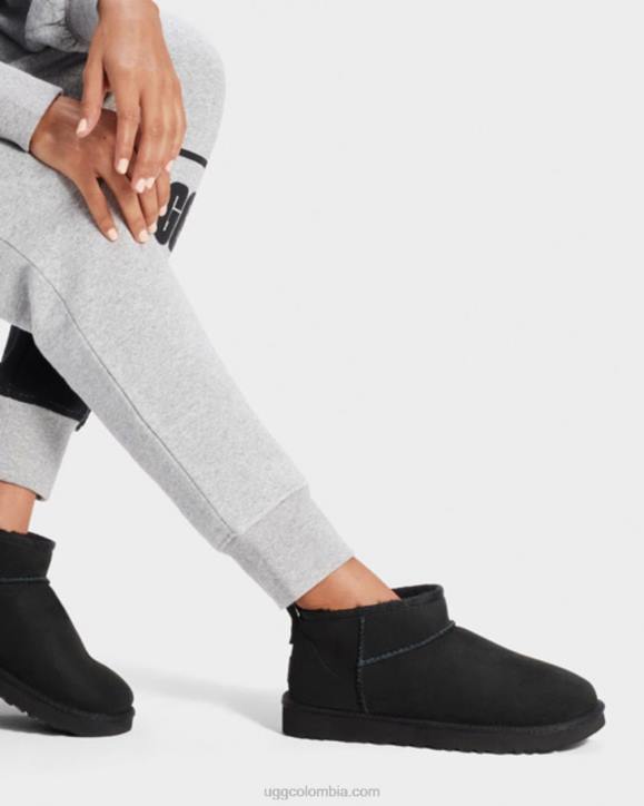 clásico ultra mini negro mujer UGG 4VBT560