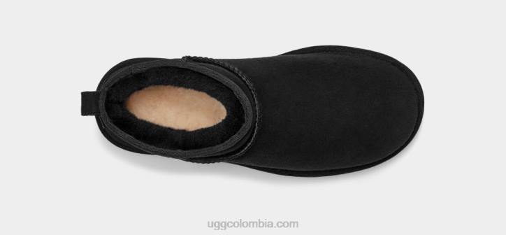 clásico ultra mini negro mujer UGG 4VBT560