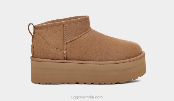 ultra mini plataforma clásica castaña mujer UGG 4VBT588