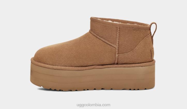 ultra mini plataforma clásica castaña mujer UGG 4VBT588
