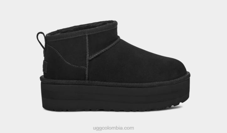 ultra mini plataforma clásica negro mujer UGG 4VBT589