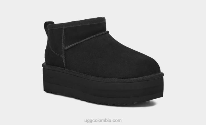 ultra mini plataforma clásica negro mujer UGG 4VBT589