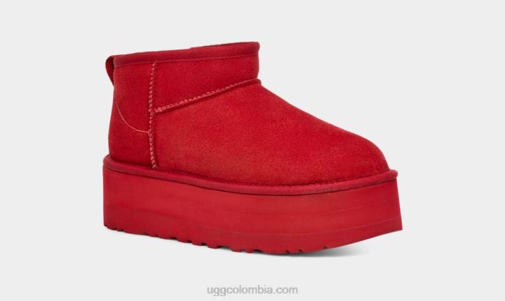 ultra mini plataforma clásica rojo samba mujer UGG 4VBT587