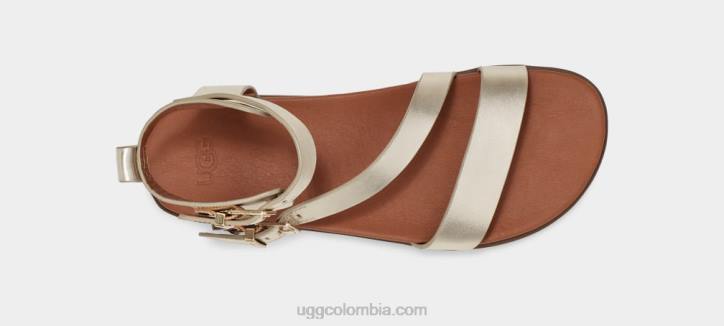 correa solivan oro pálido metálico mujer UGG 4VBT63
