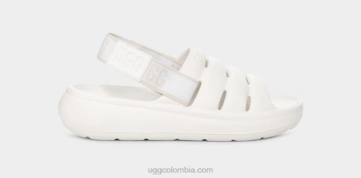deporte sí diapositiva blanco brillante mujer UGG 4VBT443