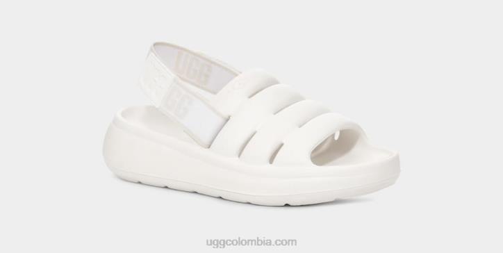 deporte sí diapositiva blanco brillante mujer UGG 4VBT443