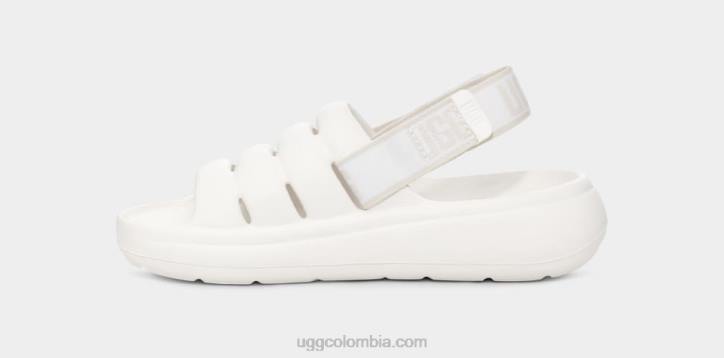 deporte sí diapositiva blanco brillante mujer UGG 4VBT443