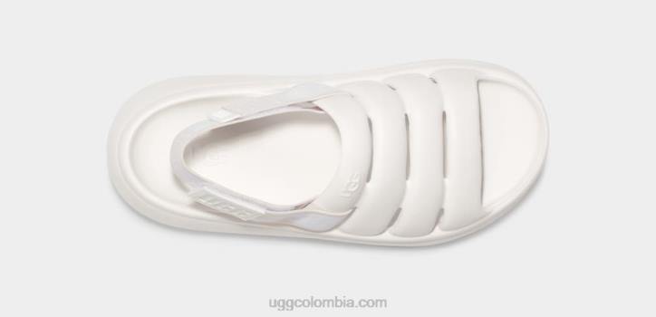 deporte sí diapositiva blanco brillante mujer UGG 4VBT443