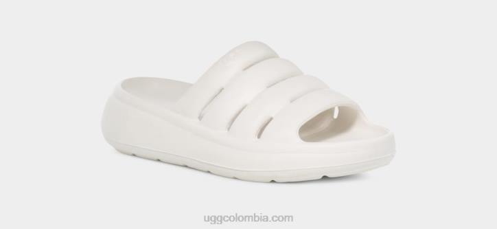 deporte sí diapositiva blanco brillante mujer UGG 4VBT443