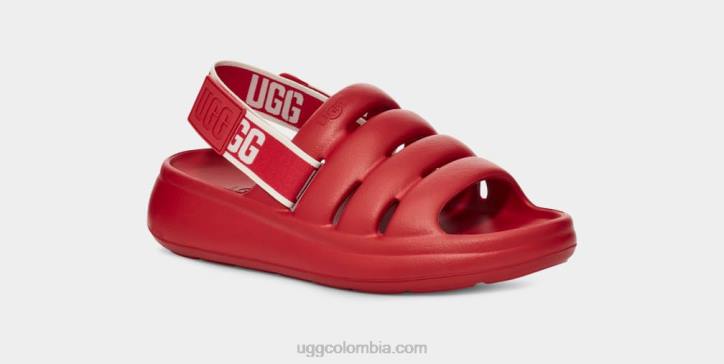 deporte sí diapositiva rojo samba mujer UGG 4VBT444