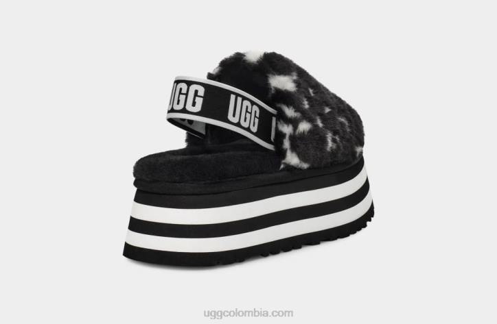 diapositiva de cheques disco blanco negro mujer UGG 4VBT51