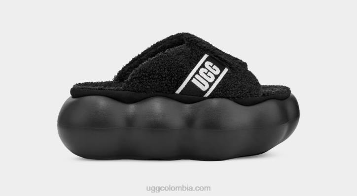 diapositiva de nube de azúcar negro mujer UGG 4VBT344