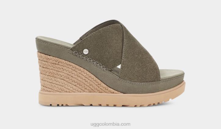 diapositiva del abad Musgo Verde mujer UGG 4VBT452