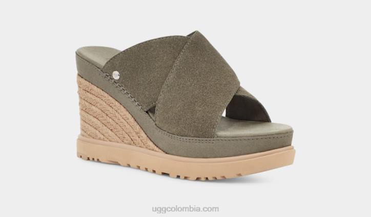 diapositiva del abad Musgo Verde mujer UGG 4VBT452