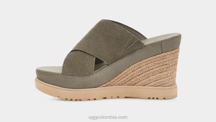 diapositiva del abad Musgo Verde mujer UGG 4VBT452