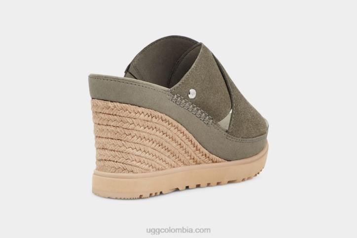 diapositiva del abad Musgo Verde mujer UGG 4VBT452