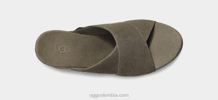 diapositiva del abad Musgo Verde mujer UGG 4VBT452