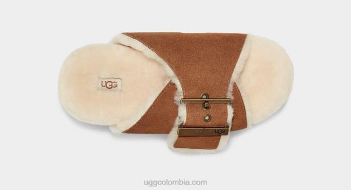 hebilla deslizante ante castaño mujer UGG 4VBT788