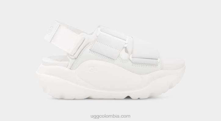 la sandalia de la calle blanco brillante mujer UGG 4VBT7