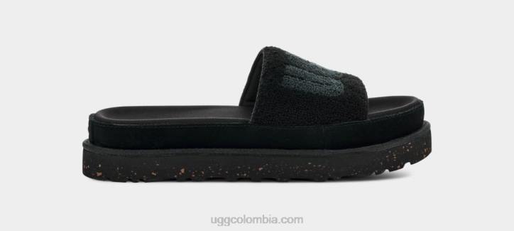 latón felpa negra mujer UGG 4VBT796