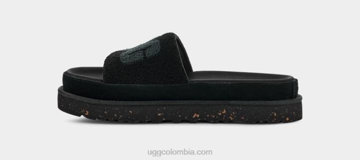 latón felpa negra mujer UGG 4VBT796