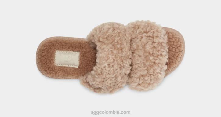 maxi scuffetta rizado arena mujer UGG 4VBT682
