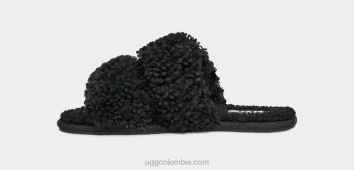 maxi scuffetta rizado negro mujer UGG 4VBT680