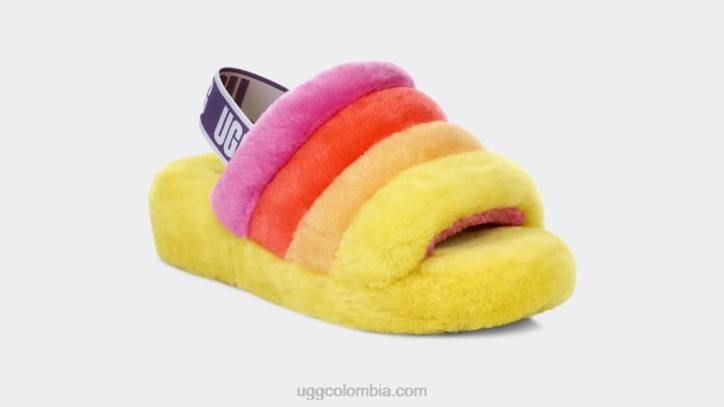 orgullo pelusa sí diapositiva orgullo arcoiris amarillo mujer UGG 4VBT838