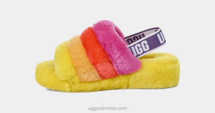 orgullo pelusa sí diapositiva orgullo arcoiris amarillo mujer UGG 4VBT838