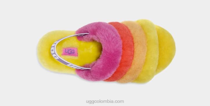orgullo pelusa sí diapositiva orgullo arcoiris amarillo mujer UGG 4VBT838
