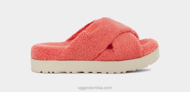 tobogán cruzado fuzz sugar terry felicidad de durazno mujer UGG 4VBT821
