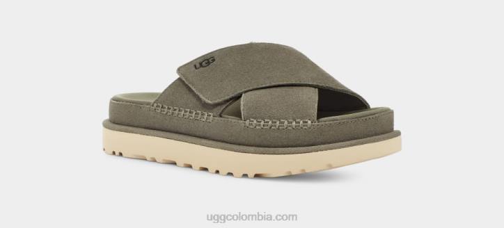 tobogán cruzado goldenstar Musgo Verde mujer UGG 4VBT438