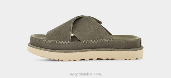 tobogán cruzado goldenstar Musgo Verde mujer UGG 4VBT438