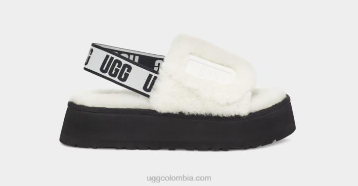 tobogán de discoteca blanco mujer UGG 4VBT77 tobogán de discoteca blanco mujer UGG 4VBT77