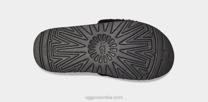 tobogán de pelo latón negro mujer UGG 4VBT829