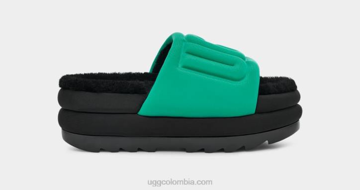 tobogán gráfico maxi verde esmeralda/negro mujer UGG 4VBT758
