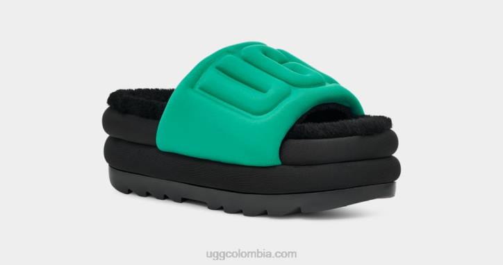tobogán gráfico maxi verde esmeralda/negro mujer UGG 4VBT758