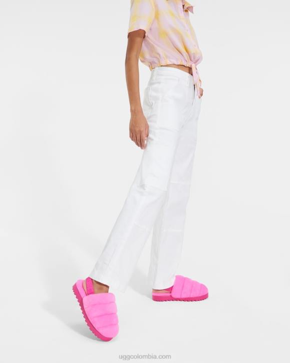 zapatilla súper pelusa caramelo rosa mujer UGG 4VBT803