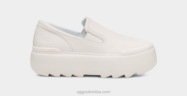 marin mega sin cordones blanco brillante mujer UGG 4VBT10