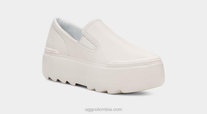marin mega sin cordones blanco brillante mujer UGG 4VBT10