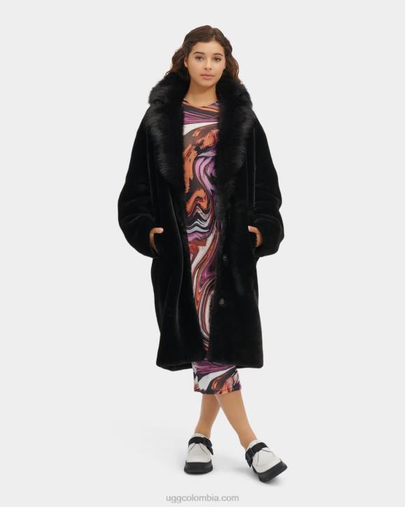 abrigo de piel de oveja audree negro mujer UGG 4VBT163