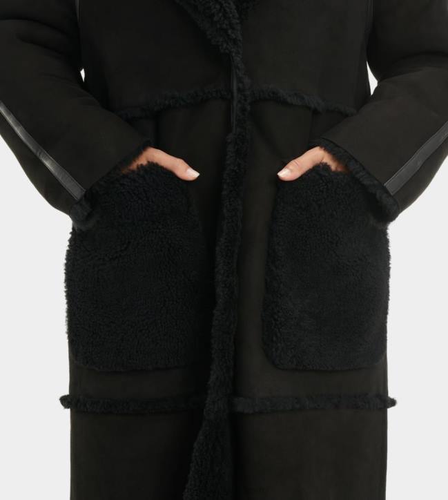 abrigo de piel de oveja fayre twinface negro mujer UGG 4VBT1170