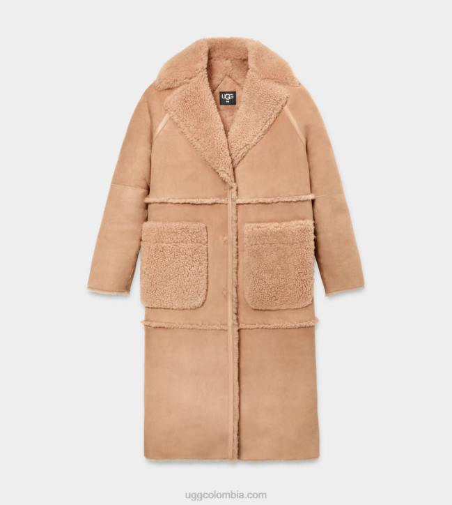 abrigo de piel de oveja fayre twinface sándalo mujer UGG 4VBT1169